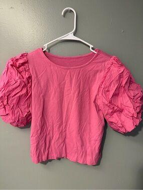 A New Day Pink Puff-Sleeve Top